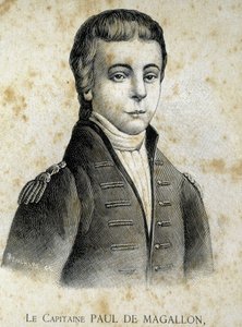 保罗-德-马加隆上尉（1784-1859）的肖像--在 "当代人 "中，约19世纪末。 作者 未知艺术家
