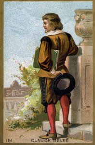 Claude Gellée dit Le Lorrain（1600 - 1682）的肖像。19世纪末的彩色石版画。 作者 未知艺术家
