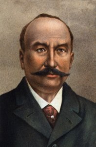 法国工程师、航空先驱克莱门特-阿德的肖像。 作者 未知艺术家