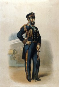 意大利统一爱国者卡洛·迪·佩尔萨诺·佩里昂伯爵 (1806-1883) 的肖像。 作者 未知艺术家