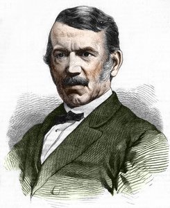 大卫-利文斯通（1813 - 1873）的画像。 作者 未知艺术家