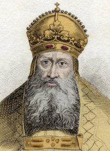 哈布斯堡皇帝罗多尔夫（1218-1291）的肖像，德国罗马皇帝（德国的鲁道夫一世）。 作者 未知艺术家