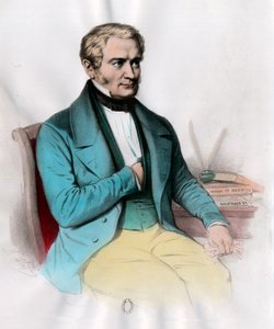 艾蒂安-卡贝（1788 - 1856）法国社会主义理论家的画像。19世纪的雕版画。私人收藏。 作者 未知艺术家