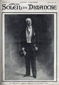 法兰西共和国总统费利克斯-福尔（1841-1899）的肖像，在他2月16日在爱丽舍宫去世时发表。2月28日《太阳报》上的版画 作者 未知艺术家