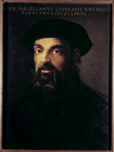 Fernand de Magellan (1480-1521) 葡萄牙航海家的肖像 16 世纪的匿名绘画。 塞维利亚，美术博物馆 作者 未知艺术家