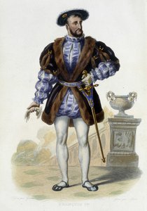 弗朗索瓦一世（1494-1547）的肖像--载于 "Le Plutarque francais", Ed. Mennechet 作者 未知艺术家