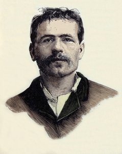 Portrait of Francois Claudius Koenigstein (1859-1892), French anarchist terrorist activist. Engraving of the 19th century 作者 未知艺术家