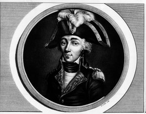 Portrait of Francois Hanriot (1761-1794), French Revolutionary - Engraving in “” Complete collection des tableaux historiques de la revolution francaise, en trois volumes””” 1804 作者 未知艺术家