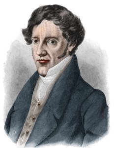 弗朗茨-格里尔帕尔泽（1791-1872）的肖像，奥地利剧作家。 作者 未知艺术家