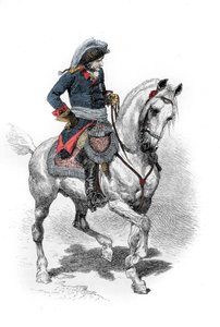 普鲁士腓特烈二世 (1712-1786) 的肖像，被称为腓特烈大帝。 19 世纪的雕刻。 . 作者 未知艺术家