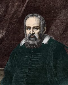 伽利略-伽利莱（1564 - 1642）的肖像。19世纪的雕版画。 作者 未知艺术家