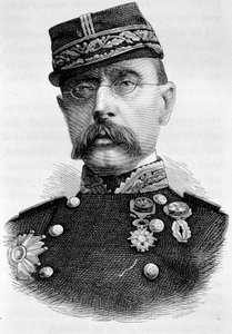 法国殖民者路易-费德贝将军的肖像（1818 - 1889）。19世纪的雕版画。 作者 未知艺术家