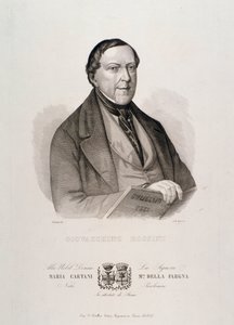 焦阿基诺·罗西尼 (Gioacchino Rossini) 的肖像 (雕刻 作者 未知艺术家