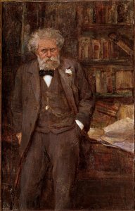 意大利诗人和评论家 Giosue Carducci（1835-1907 年）的肖像 无名画作。20 世纪早期。博洛尼亚，Casa Carducci - Giosue Carducci。Giosue Carducci（1835-1907 年）的肖像，意大利诗人和评论家。匿名画作，20 世纪早期。博洛尼亚 作者 未知艺术家