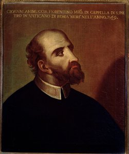 Giovanni Animuccia (1514 ca-1571) 意大利作曲家匿名绘画的肖像。 16 世纪博洛尼亚市民书目博物馆 作者 未知艺术家
