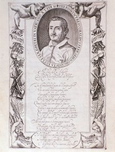 Girolamo Frescobaldi (1583-1643) 意大利作曲家的肖像 雕刻“托克拉特”乐谱的卷首。 1637.博洛尼亚市民博物馆博物馆 作者 未知艺术家
