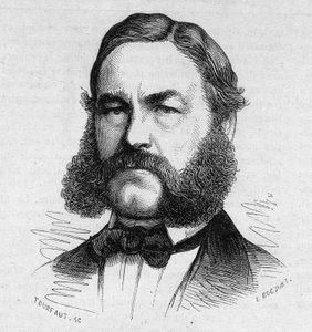 Henri (Heinrich) Barth的肖像 德国旅行家和探险家1821-1865年。 作者 未知艺术家