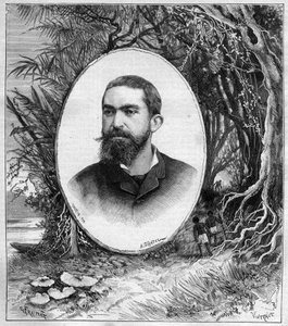 亨利-库德罗（1859-1899）的肖像，地理学教授和亚马逊（巴西）的探险家--1889年《航海杂志》上的雕刻品 作者 未知艺术家