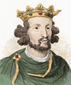亨利三世金雀花 (1207-1272) 的肖像，英格兰国王。 作者 未知艺术家