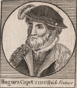 法国公爵Hugues I Capet（约941-996）的肖像--法国国王Hugues I Capet（约941-996）的肖像--雕刻自Charles Constant Le Tellier 1821年的《法国历史教学》。 作者 未知艺术家