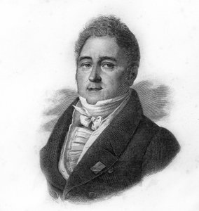 雅克-拉菲特（1767-1844）的肖像，法国银行家和政治家，19世纪的雕刻品 作者 未知艺术家