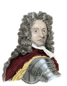 英格兰国王詹姆斯二世 (James II Stuart) (1633-1701) 的肖像。 作者 未知艺术家