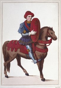 Xaintrailles 领主让·波顿 (Jean Poton) 或法国的 Saintrailles Maréchal 的肖像（约 1400 年至 1461 年）他是圣女贞德的同伴之一 作者 Unknown artist