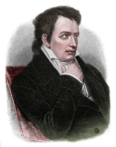 约翰-路德维希-蒂克（1773-1853）的肖像，德国诗人、翻译家、出版商、小说家和浪漫主义运动的评论家。 作者 未知艺术家