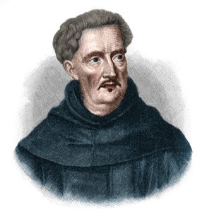 约翰-乌尔里希-梅杰尔，dit Abraham a Sancta (Santa) Clara 1607-1680的画像。奥地利巴洛克风格的流行预测者。 作者 未知艺术家
