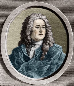 罗约翰（1671 - 1729）的肖像，苏格兰金融家，1720年导致破产（Quincampoix街的事件）。 作者 未知艺术家