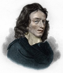 英国诗人和散文家约翰-米尔顿（1608 - 1674）的肖像。 作者 未知艺术家