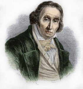 约瑟夫-玛丽-贾卡德（1752-1834）的肖像，法国机械师的织布机发明者。 作者 未知艺术家