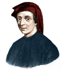 Leonardo Fibonacci (1170-1245)的肖像。(Leonard of Pisa)。意大利数学家。 作者 未知艺术家
