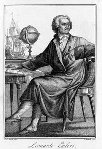 莱昂哈德·欧拉 (Leonhard Euler) (1707 - 1783) 的肖像，瑞士数学家。 作者 未知艺术家