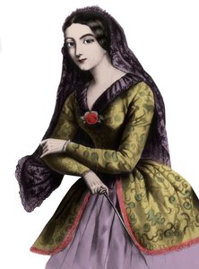 洛拉-蒙特兹（1821-1861）（Marie Dolores Eliza Rosanna Gilbert）的肖像，异国情调的舞者和歌妓，被称为巴维尔国王路易一世的情妇。 作者 未知艺术家