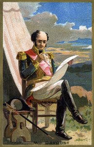 法国总理路易-尼古拉（Louis-Nicolas）-达沃特（Davout）（1770-1823）的肖像--19世纪末的铬版画 作者 未知艺术家