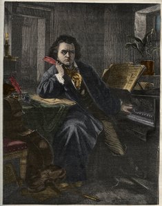 路德维希-凡-贝多芬（1770-1827）肖像，德国作曲家和钢琴家 作者 未知艺术家