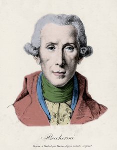 路易吉-博凯里尼的画像。(1743 - 1805).意大利作曲家。 作者 未知艺术家