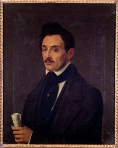 Luigi Ghirelli（19 世纪）贝斯手的肖像匿名绘画。 19 世纪。 博洛尼亚，民间音乐书目博物馆。 作者 未知艺术家