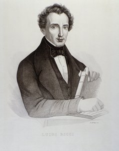 路易吉·里奇 (Luigi Ricci) 的肖像 (雕刻 作者 未知艺术家
