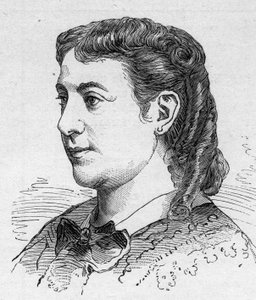 马德琳-布罗汉（1833-1900）的肖像，法国喜剧演员，法兰西喜剧团成员 8月16日《世界画报》第1168期的版画。 作者 未知艺术家