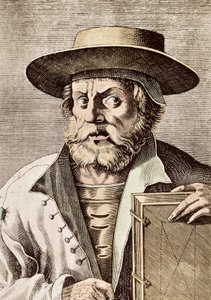 Manuel（或 Emmanuel）Chrysoloras（约 1355-1415 年）的肖像，14 世纪希腊科学家。 1682 年的雕刻。 作者 未知艺术家