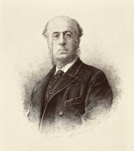 Manuel SILVELA Y LA VIELLEUZE (1830-1892) 的肖像，西班牙政治家。 马德里。 国家图书馆版画。 作者 未知艺术家
