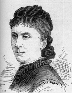 玛丽亚-法瓦特（Pierrette Ignace Pingaud，dit）（1833-1908）的肖像，法国喜剧演员，法兰西喜剧团的成员。1879年8月16日《世界画报》第1168期的版画。 作者 未知艺术家