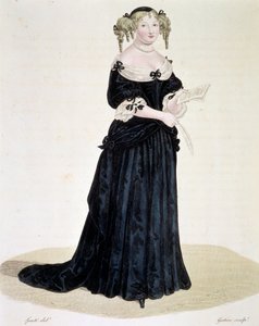 Marie de Rabutin-Chantal (Rabutin Chantal) 的肖像，Marquise de Sevigne dit Madame de Sevigne (1626-1696)，文学女性。 雕刻私人收藏 作者 未知艺术家