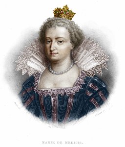 亨利四世的妻子、路易十三的母亲美第奇的肖像（1573-1642）。1836年的雕版画 作者 未知艺术家