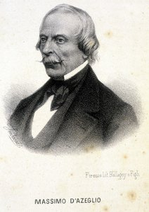 马西莫-塔帕雷利，阿泽里奥侯爵（1798 - 1866）的肖像，意大利政治家、画家和作家。雕版画 19世纪。 作者 未知艺术家