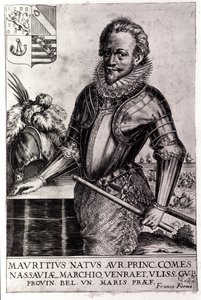 Portrait of Maurice de Nassau, Prince of Orange (b at Dillenburg 作者 未知艺术家