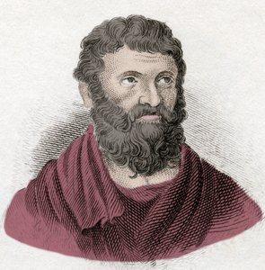 Miltiad (Miltiades) the Young (公元前 540-489 年) 的肖像，雅典的战略和色雷斯的 Chersonese 的暴君。 19 世纪的雕刻。 作者 Unknown artist