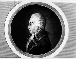 尼古拉斯·勒克纳 (Nicolas Luckner) (1722-1794) 法国元帅的肖像。 版画《法国大革命历史画作全集，三卷》。””1804 年。 作者 未知艺术家